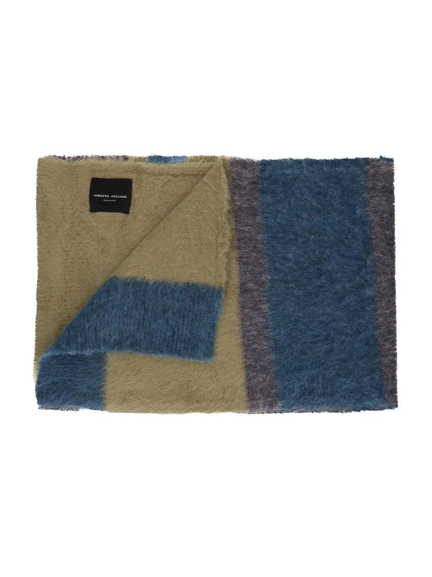 Roberto Collina Cotton-Alpaca Striped Scarf