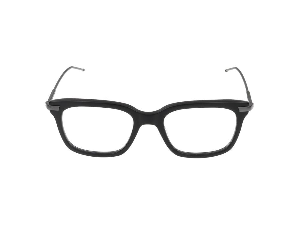 Thom Browne Black Bold Square Metal Eyeglasses
