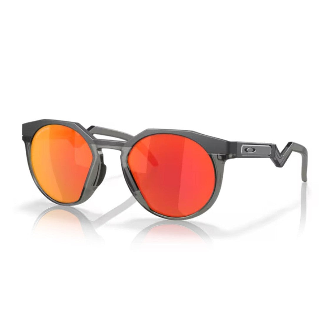 Oakley Carbon Black Hstn Geometric Round Sunglasses