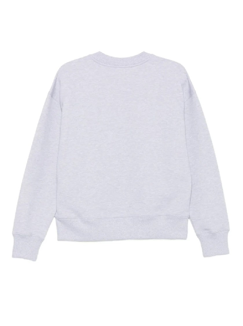 Msgm Relaxed Fit Cotton Sweatshirt With Script Logo Detail
