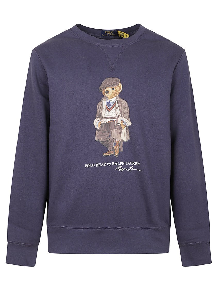 Polo Ralph Lauren Faded Blue Brushed Cotton Blend Sweatshirt