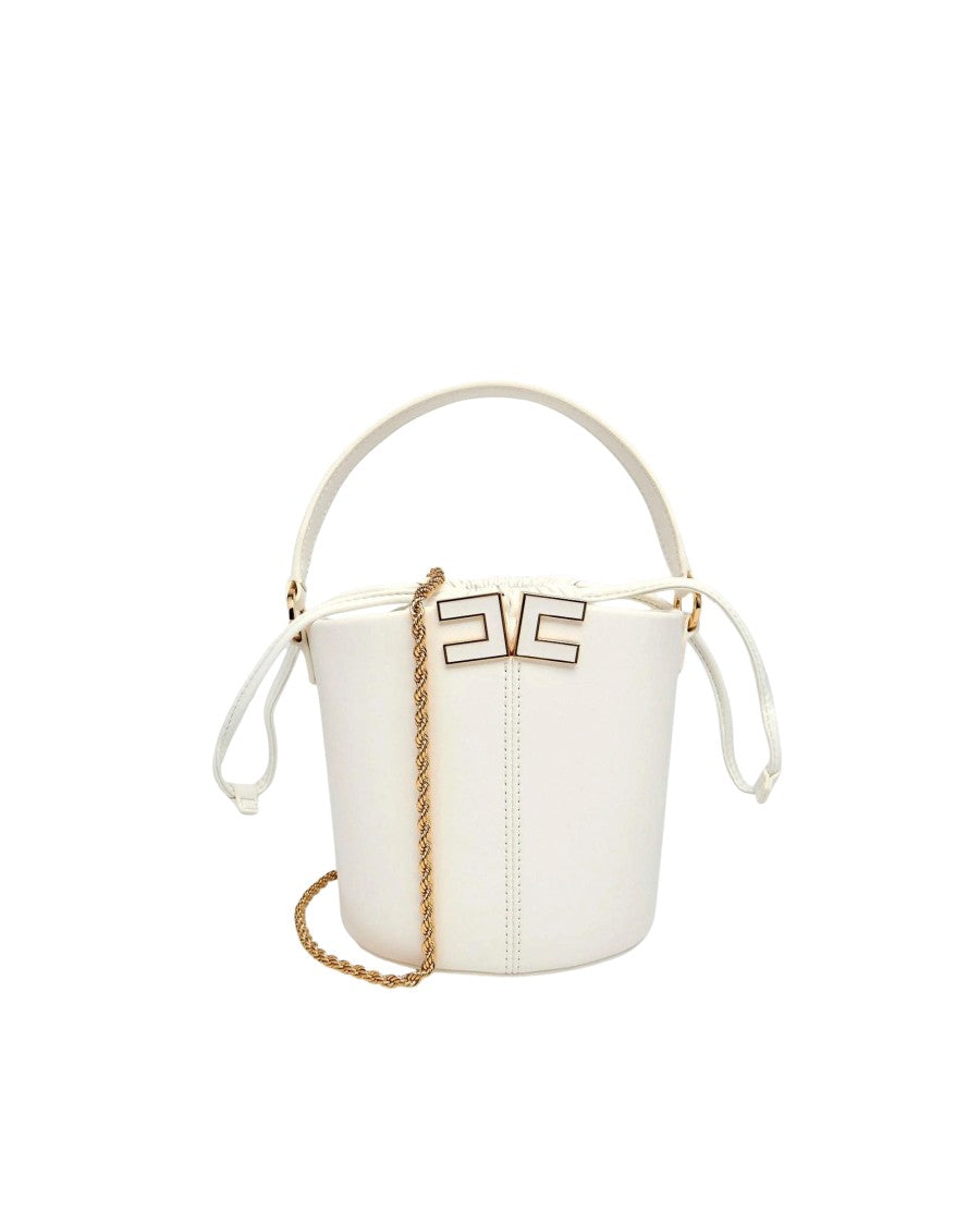 Elisabetta Franchi Bucket Bag With V-Cut Design And Gold-Tone Logo