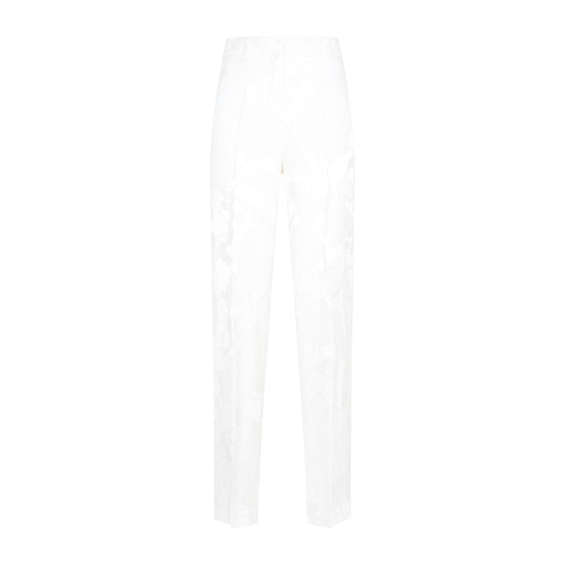 Dries Van Noten White Pulley Wool Pants