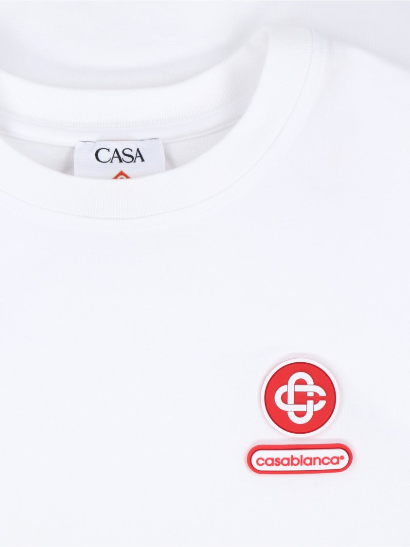 Casablanca "Logo Patch" T-Shirt White