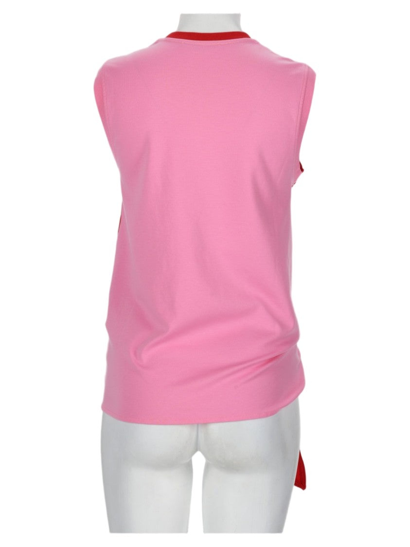 J. W. Anderson Red Sleeveless Asymmetrical Organic Cotton Top