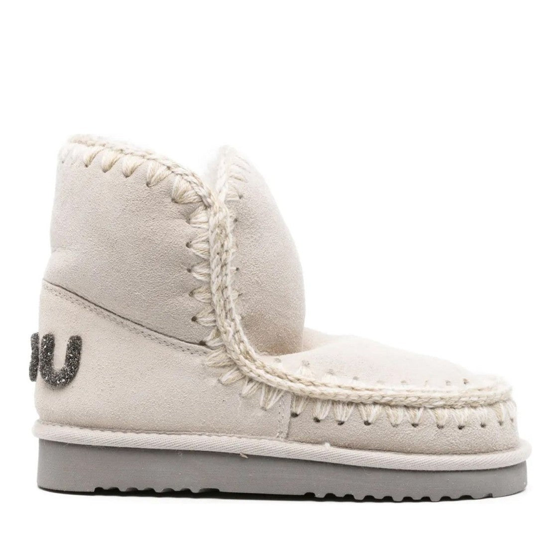 Mou Beige Eskimo 18 Sheepskin Glitter Boots