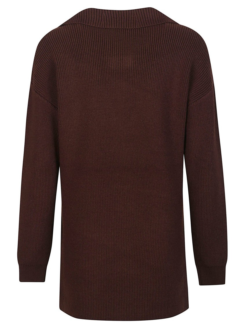 Elisabetta Franchi Tricot Wool-Blend Buckle Strap Sweater