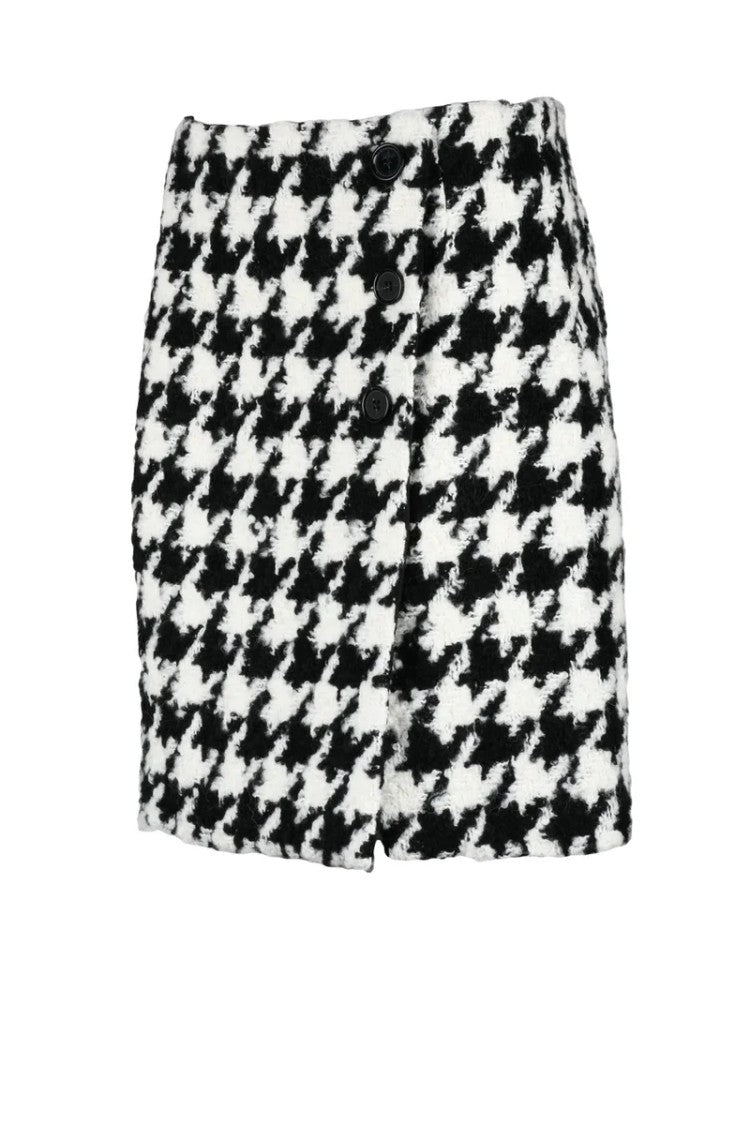Nina Ricci Wool Blend Skirt - White/Black