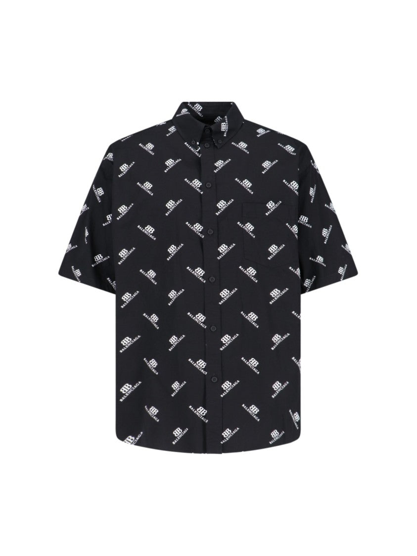Balenciaga "Bb Monogram" Logo Shirt – Black