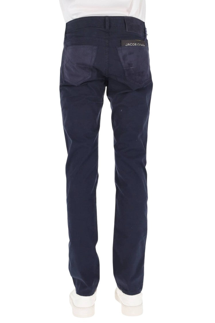 Jacob Cohen Tailored Five-Pocket Pants With Alcantara Detailing