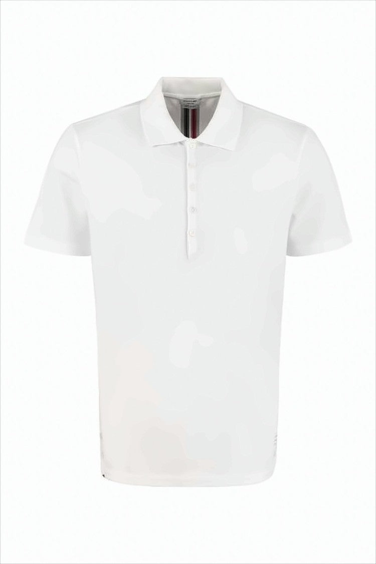 Thom Browne Short-Sleeve Polo Shirt With Vertical Stripe Detail