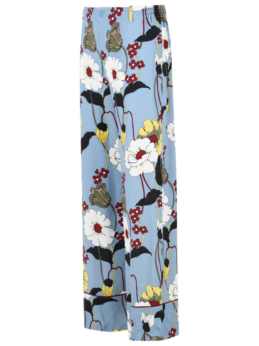 Marni Light Blue Viscose Trousers