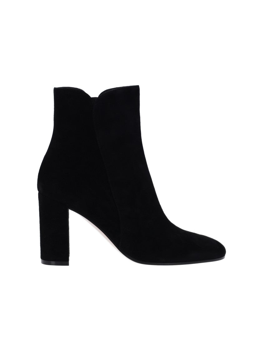 Gianvito Rossi Black Suede Lisa Ankle Boots