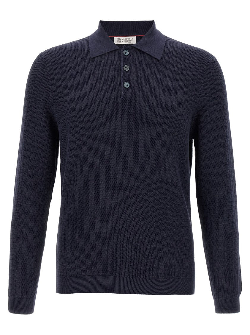 Brunello Cucinelli Crochet Polo Shirt