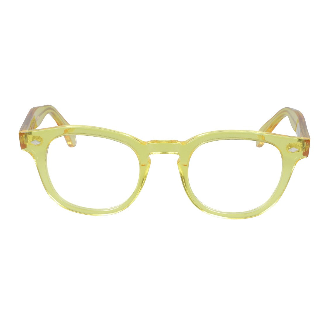 Kador Jolly Cal 49 Translucent Yellow Rounded Square Eyeglasses