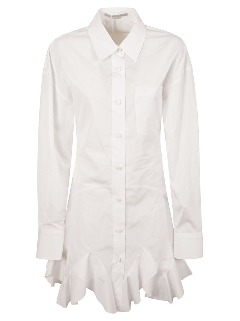 Stella Mccartney Button-Up Dress With Ruffled Hem