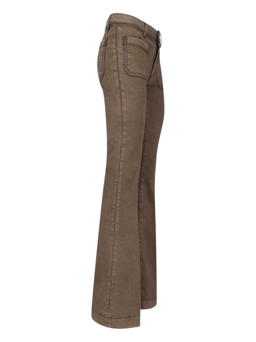 Seafarer Brown Seafarer Flared Cotton Pants