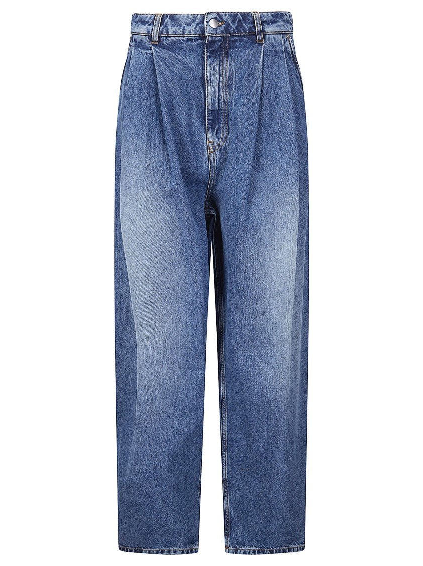Hed Mayner Blue Denim Oversized High-Waist Jeans