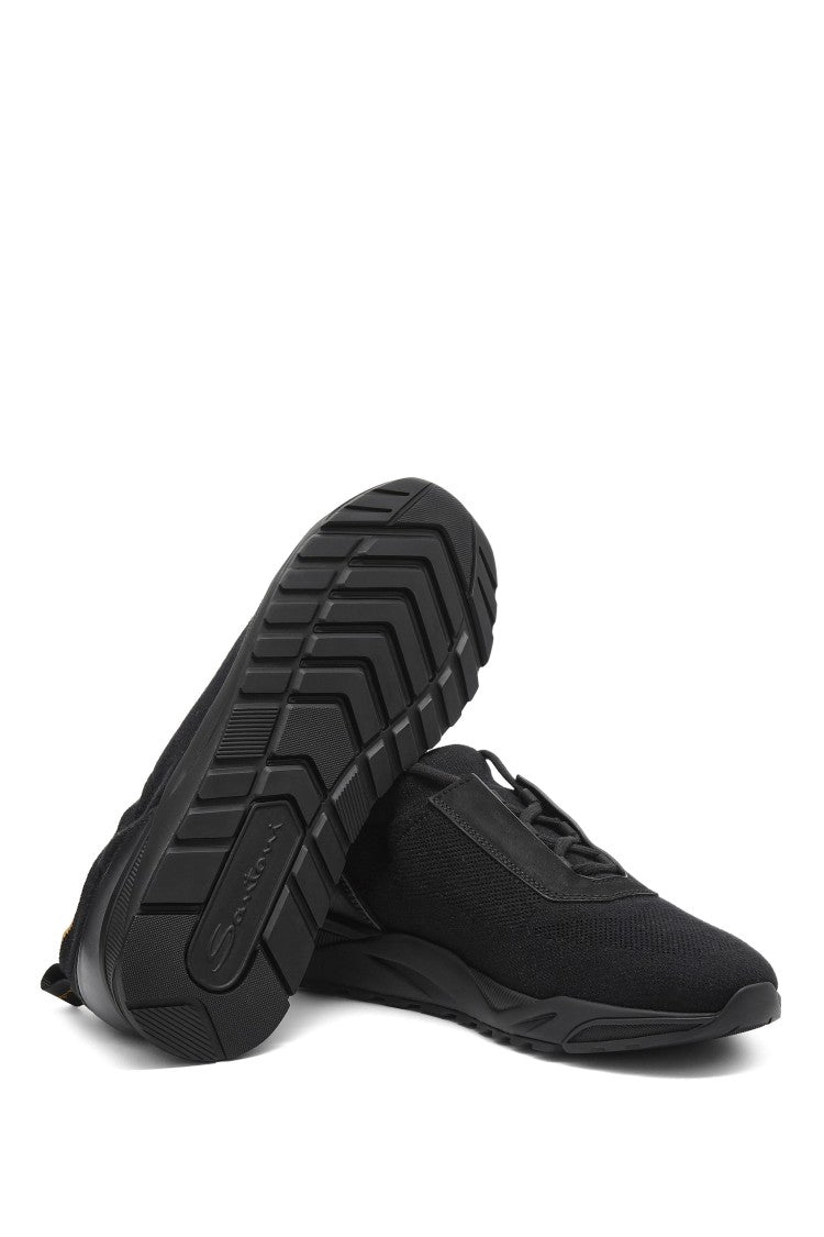 Santoni Stretch Fabric Slip-On Sneakers