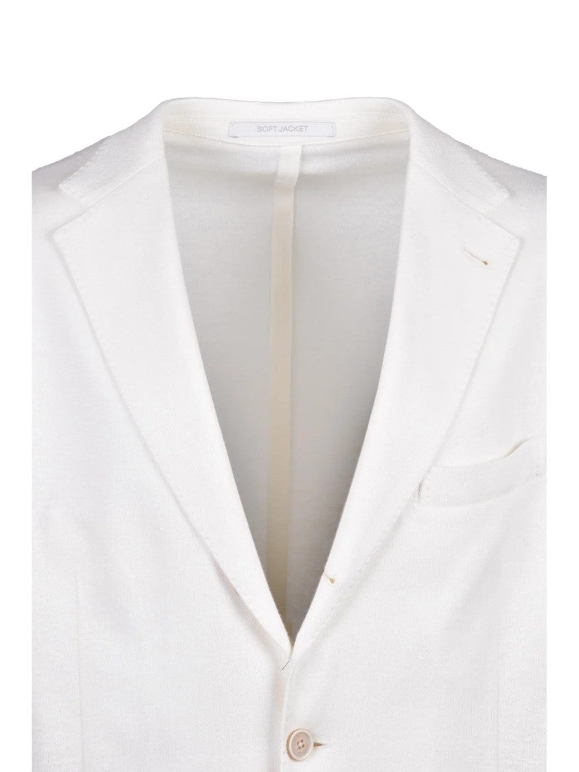 Eleventy White Linen Cotton Blazer