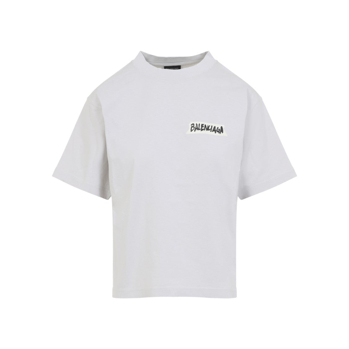 Balenciaga Dirty White Cotton Medium Fit T-Shirt