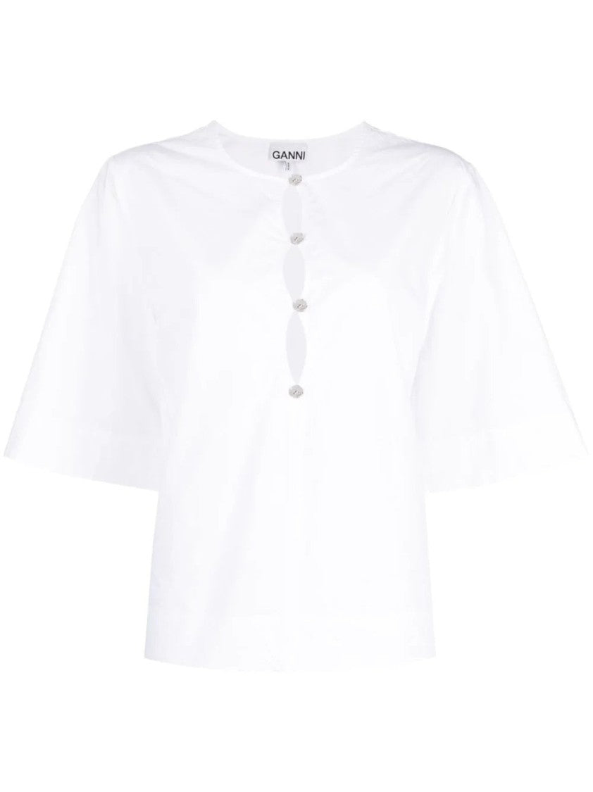 Ganni Cotton Poplin Blouse