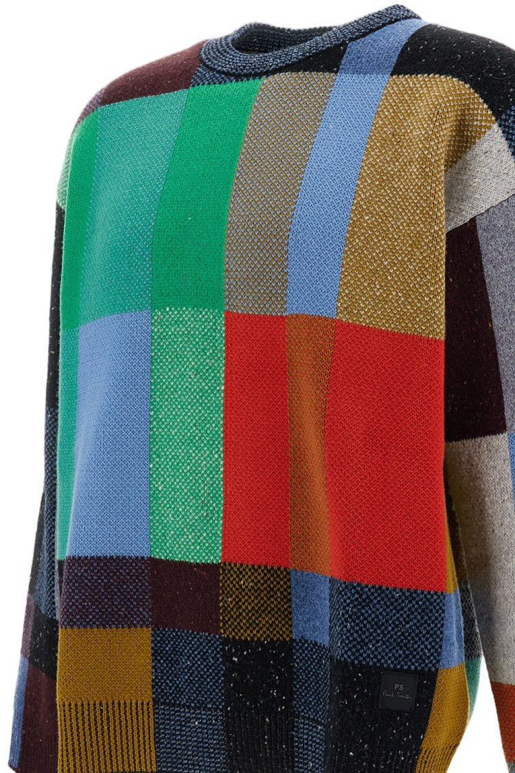 Paul Smith Multicolored Jacquard Wool-Blend Crewneck Sweater
