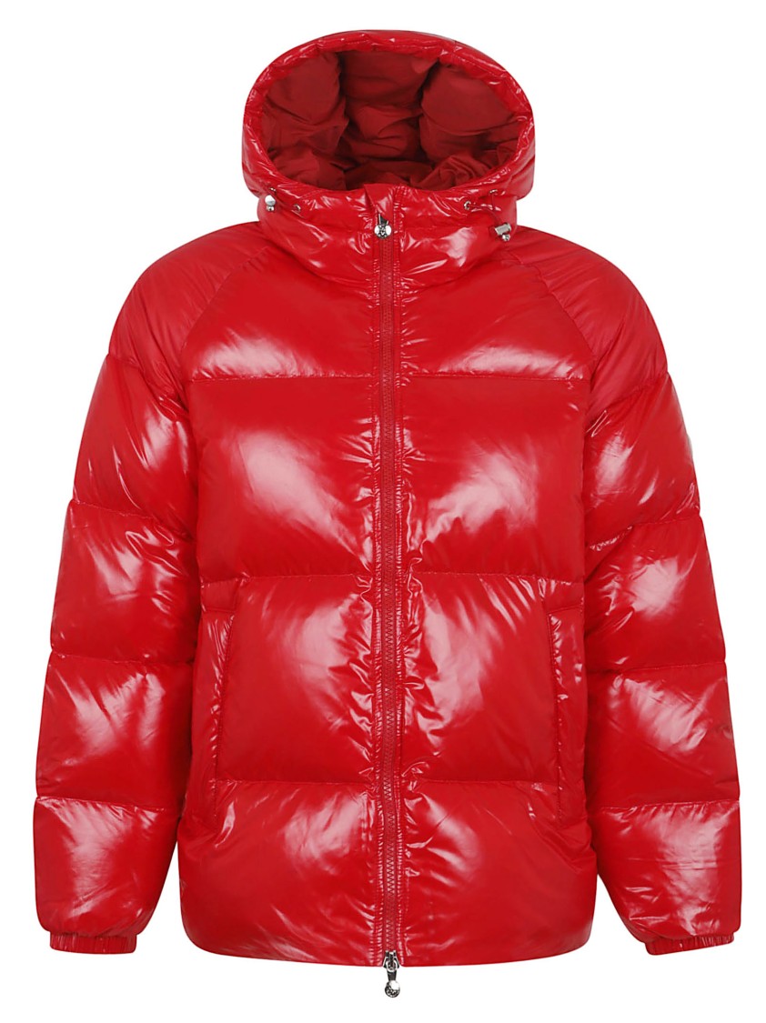 Pyrenex Quilted Red Down Jacket With Hood