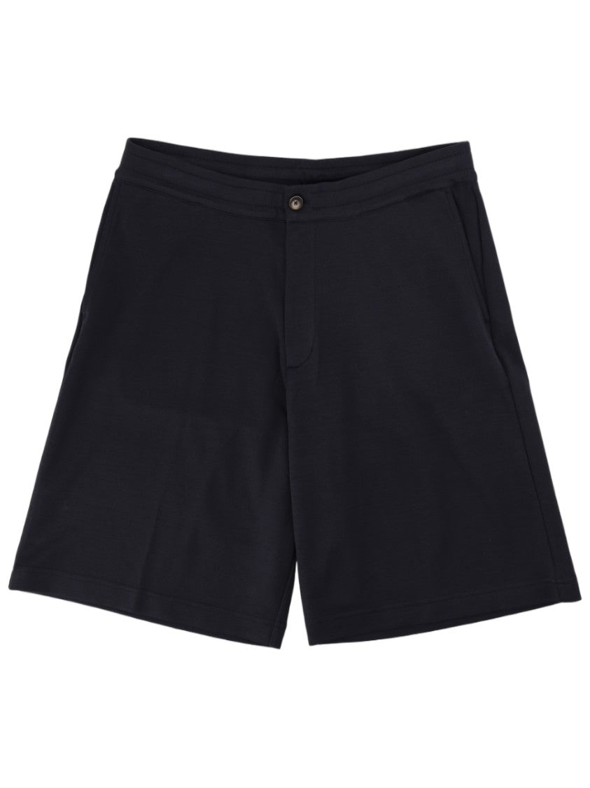 Herno Structured Straight Cut Cotton Shorts