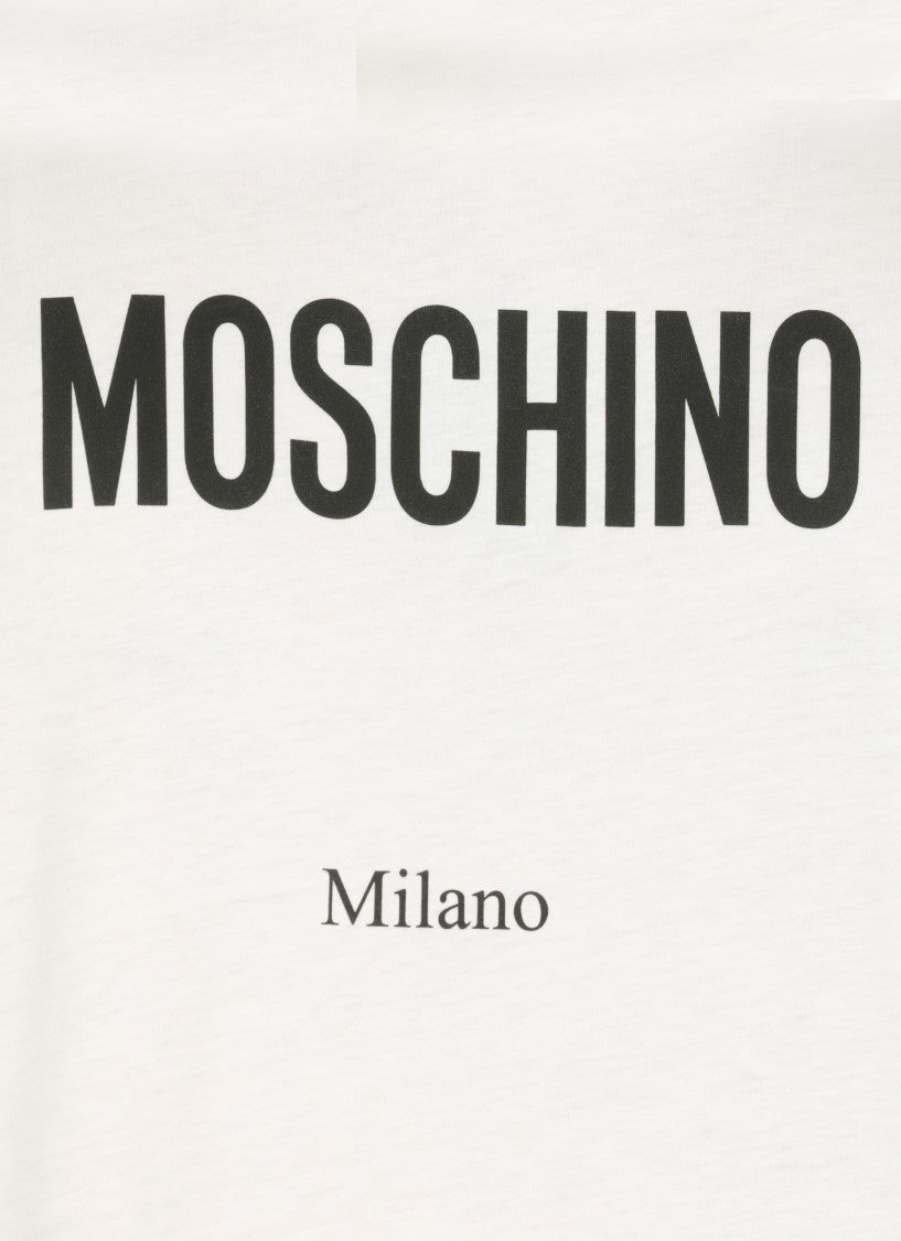 Moschino Cotton T-Shirt With Contrasting Logo Detail