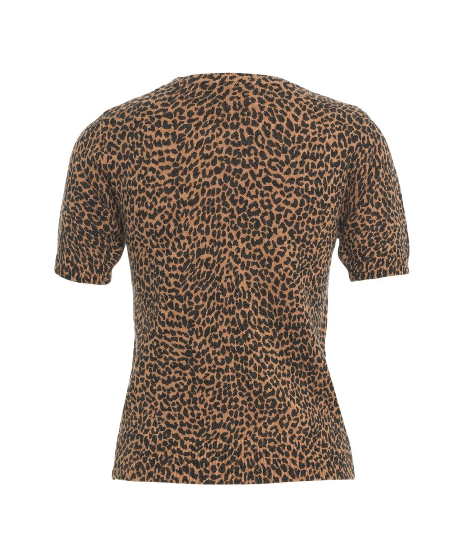 Kaos Animal Print Knit Top
