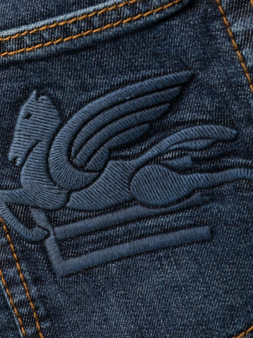 Etro Classic Straight Jeans With Subtle Faded Finish