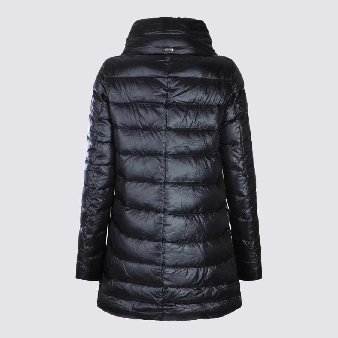 Herno Quilted Down Coat With Structured Collar And Glossy Finish