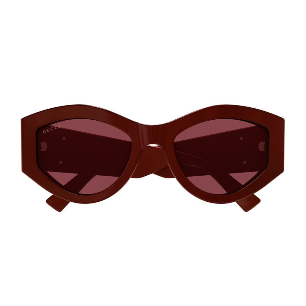 Gucci Gg1951s Emblem Line Glossy Burgundy Cat-Eye Sunglasses