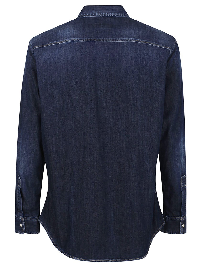 Dsquared2 Stretch Cotton Denim Shirt