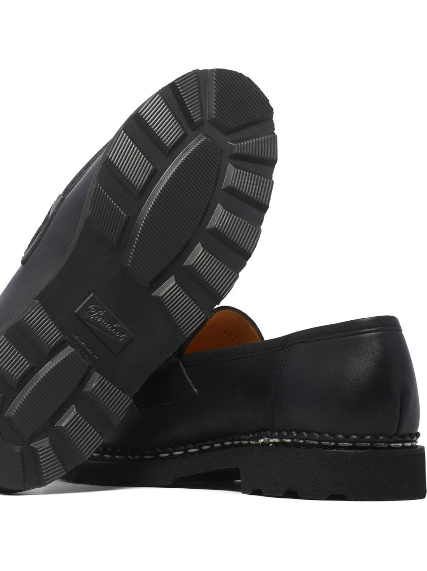 Paraboot Norwegian-Stitched Black Leather Loafers