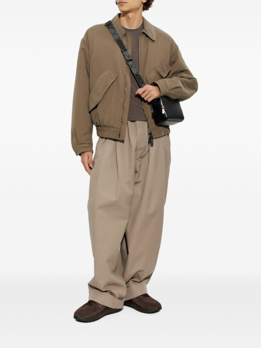 Giorgio Armani Boxy Cropped Zip-Up Oversized Pocket Jacket