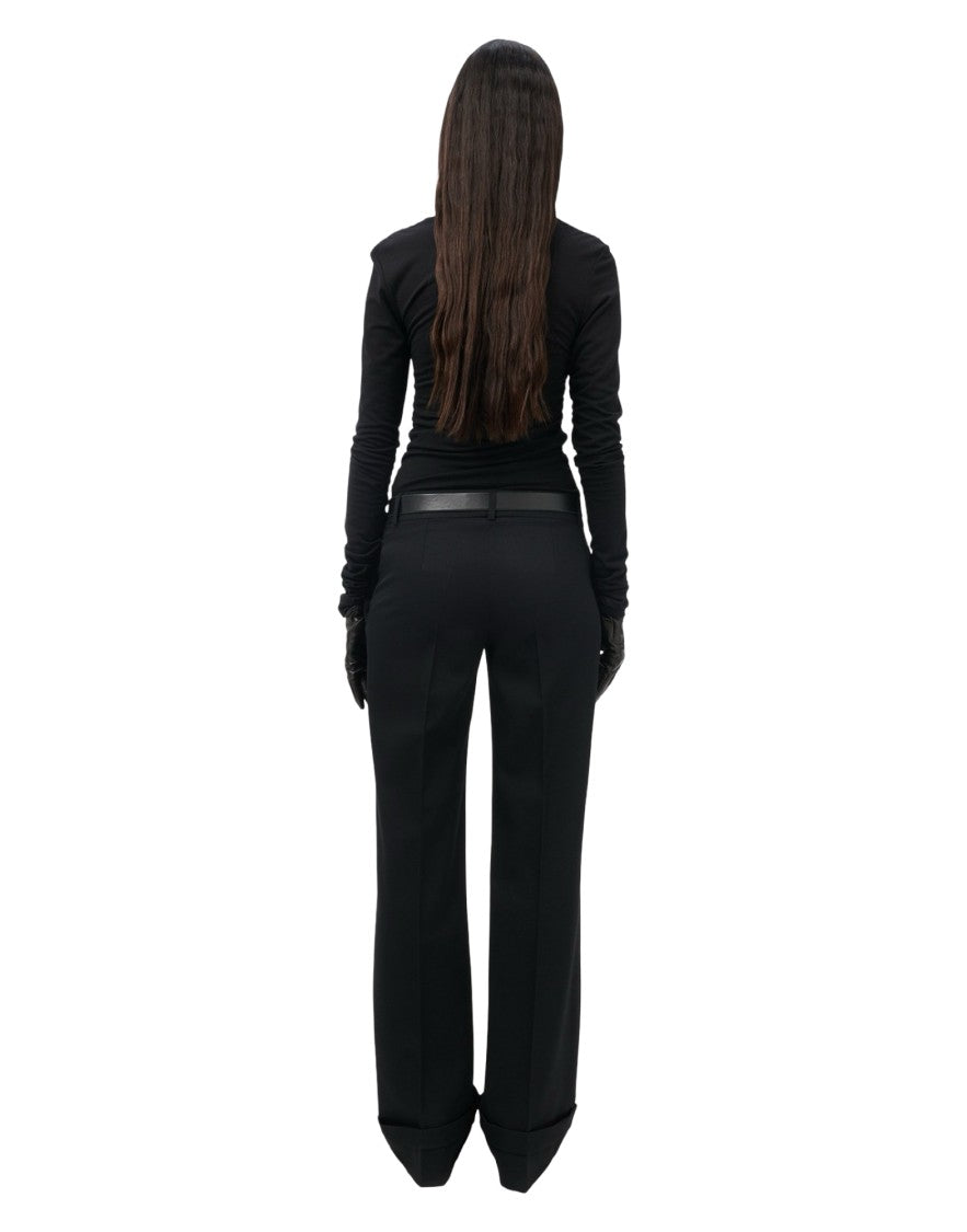 Our Legacy High-Waisted Wide-Leg Trousers With Tailored Cuff Hem