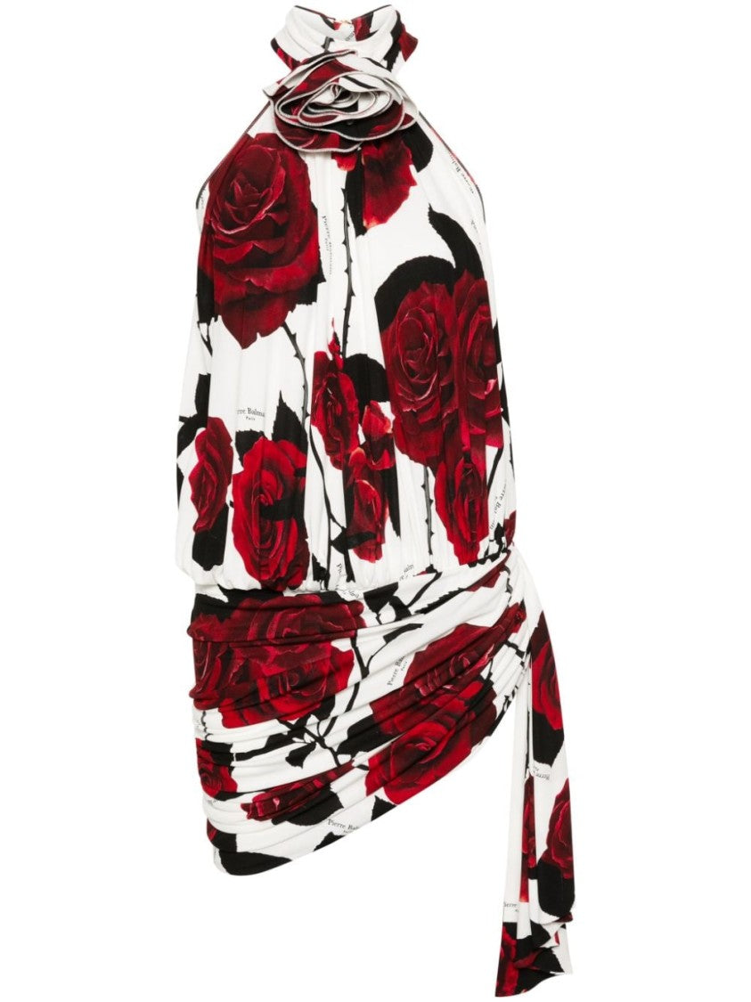 Balmain White Jersey Dress