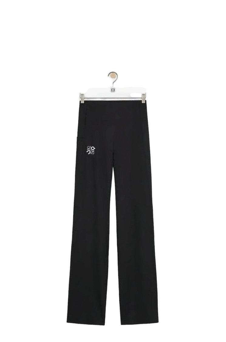 Loewe Sleek Fitted Straight-Leg Pants With High Waistband