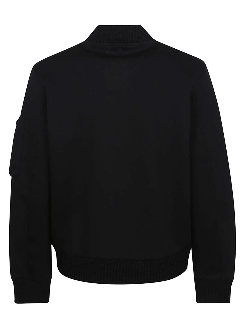 Dondup Neoprene Bomber Jacket With Ribbed Trim