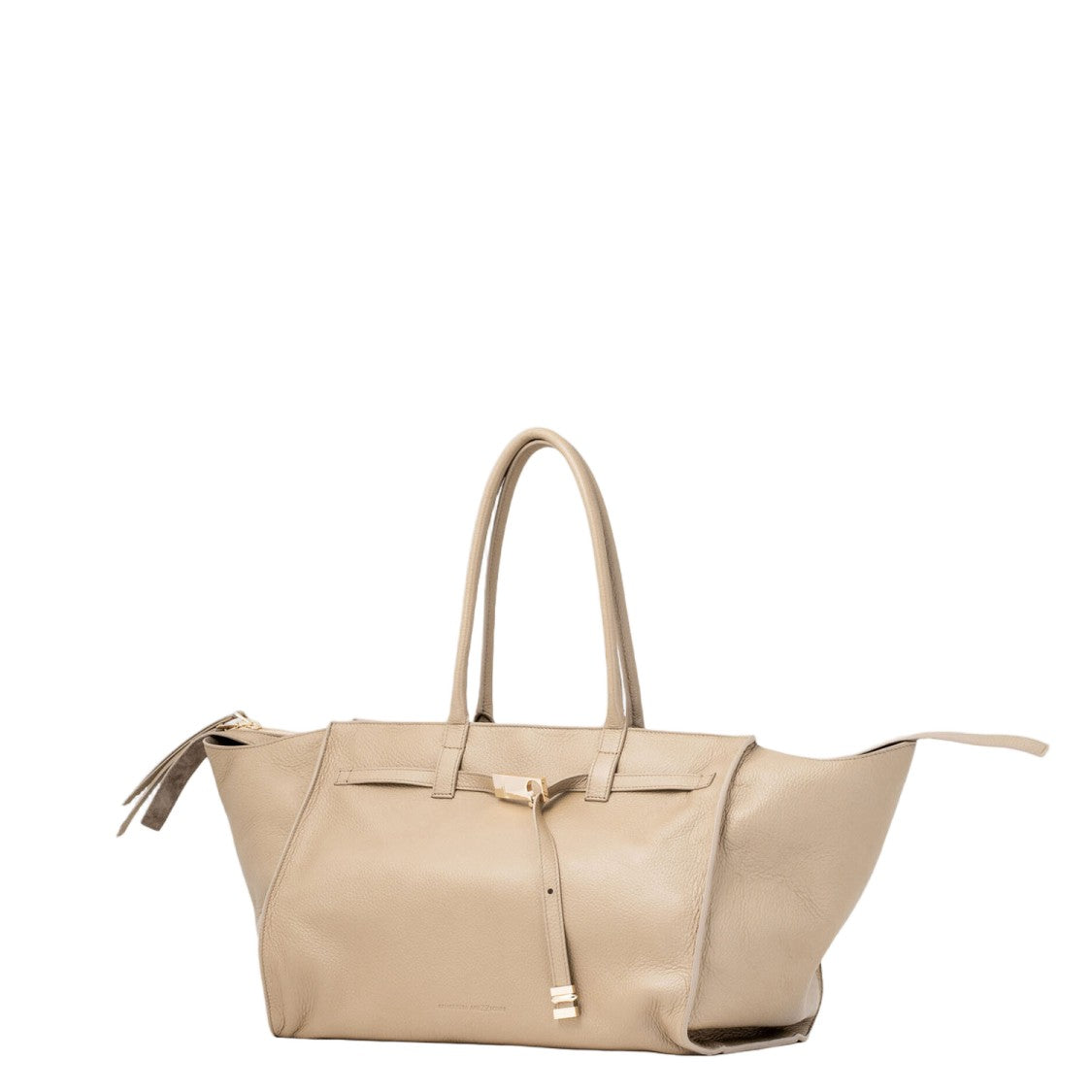 Benedetta Bruzziches Ivory Deer Leather Bag With Metal Hardware
