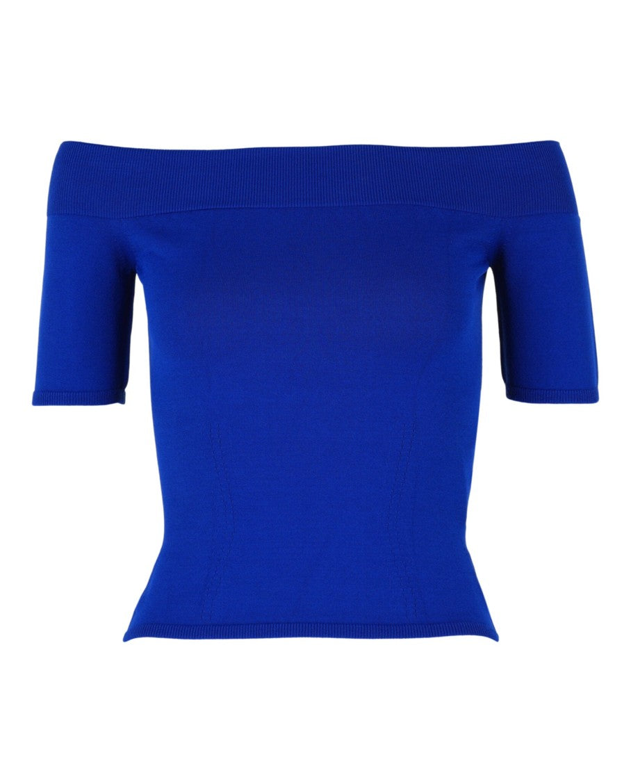 Alexander Mcqueen Off-The-Shoulder Crop Top