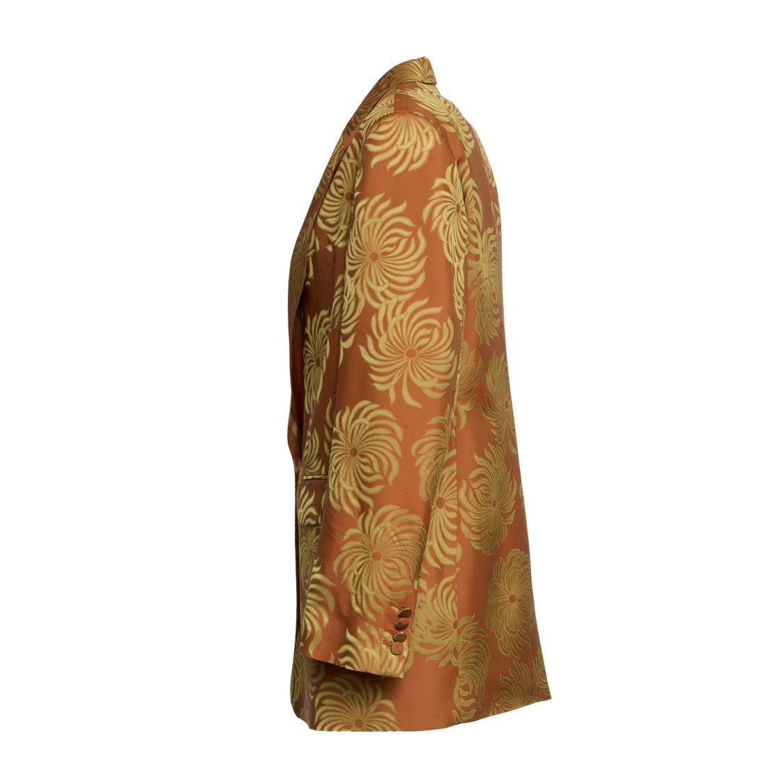 Dries Van Noten Single-Button Floral Jacquard Blanchet Jacket