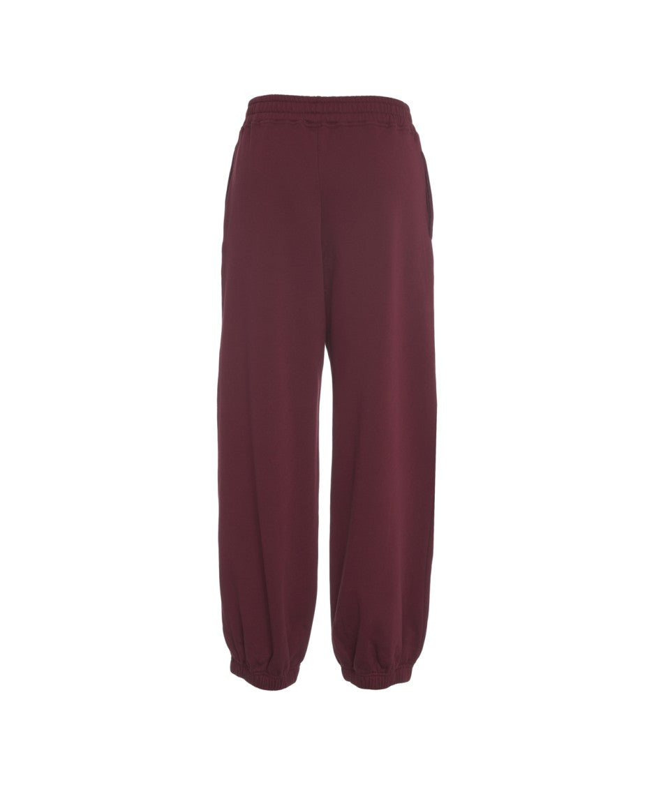 8Pm Relaxed Fit Burgundy 8Pm Jogging Pants With Elastic Waistband