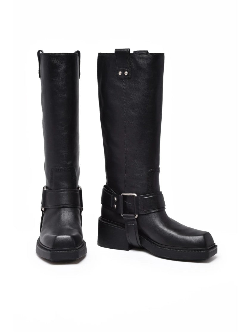 Vic Matié Black Leather Biker Boots