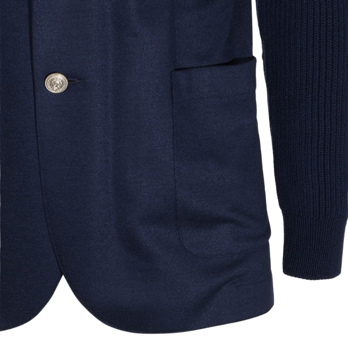 Eleventy Knitted Hooded Hybrid Layered Blazer