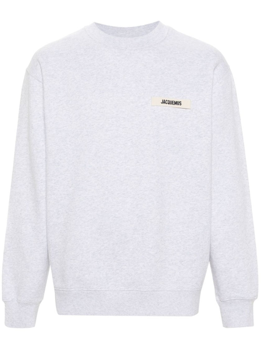 Jacquemus Relaxed Fit Crew Neck Sweater With Subtle Logo Patch