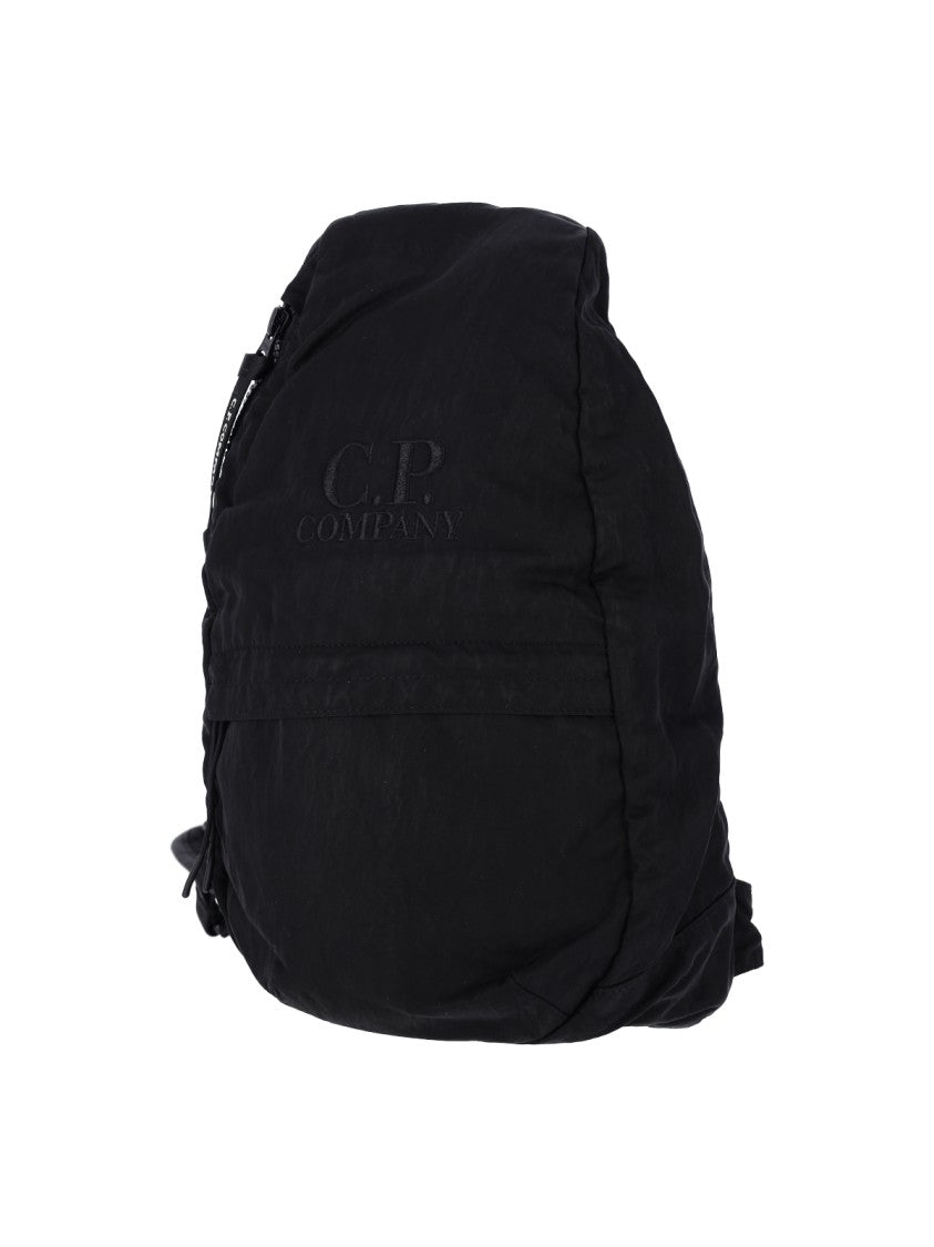 C.P. Company Black Fabric Sling Backpack