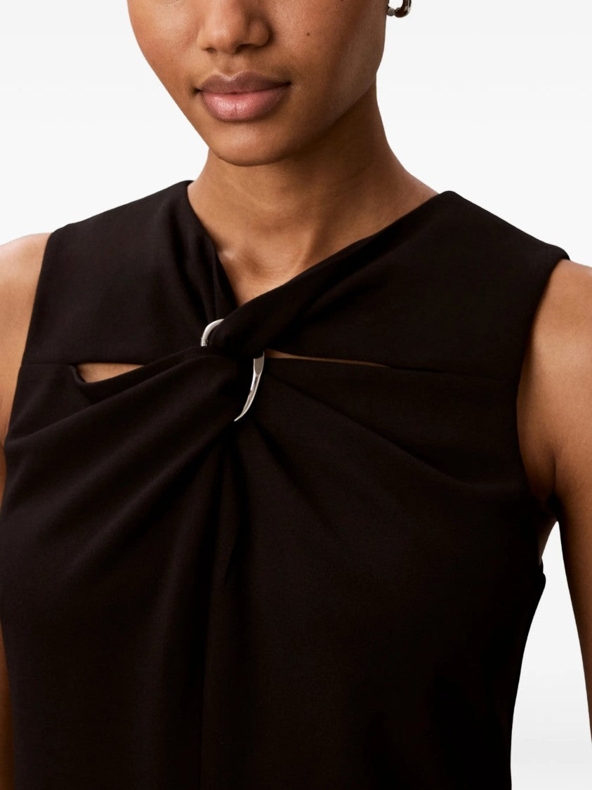 Calvin Klein Scuba Crepe Sl Knee Length Dress